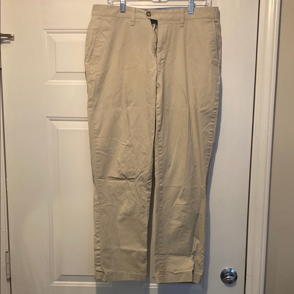 Nautica Tan Chinos Classic Straight-Leg Cotton Twill